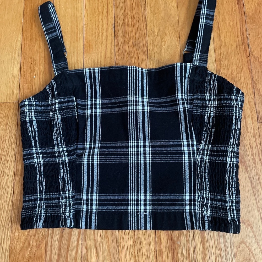 Hollister plaid crop top M B11